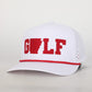 GOLF Hat - White & Red