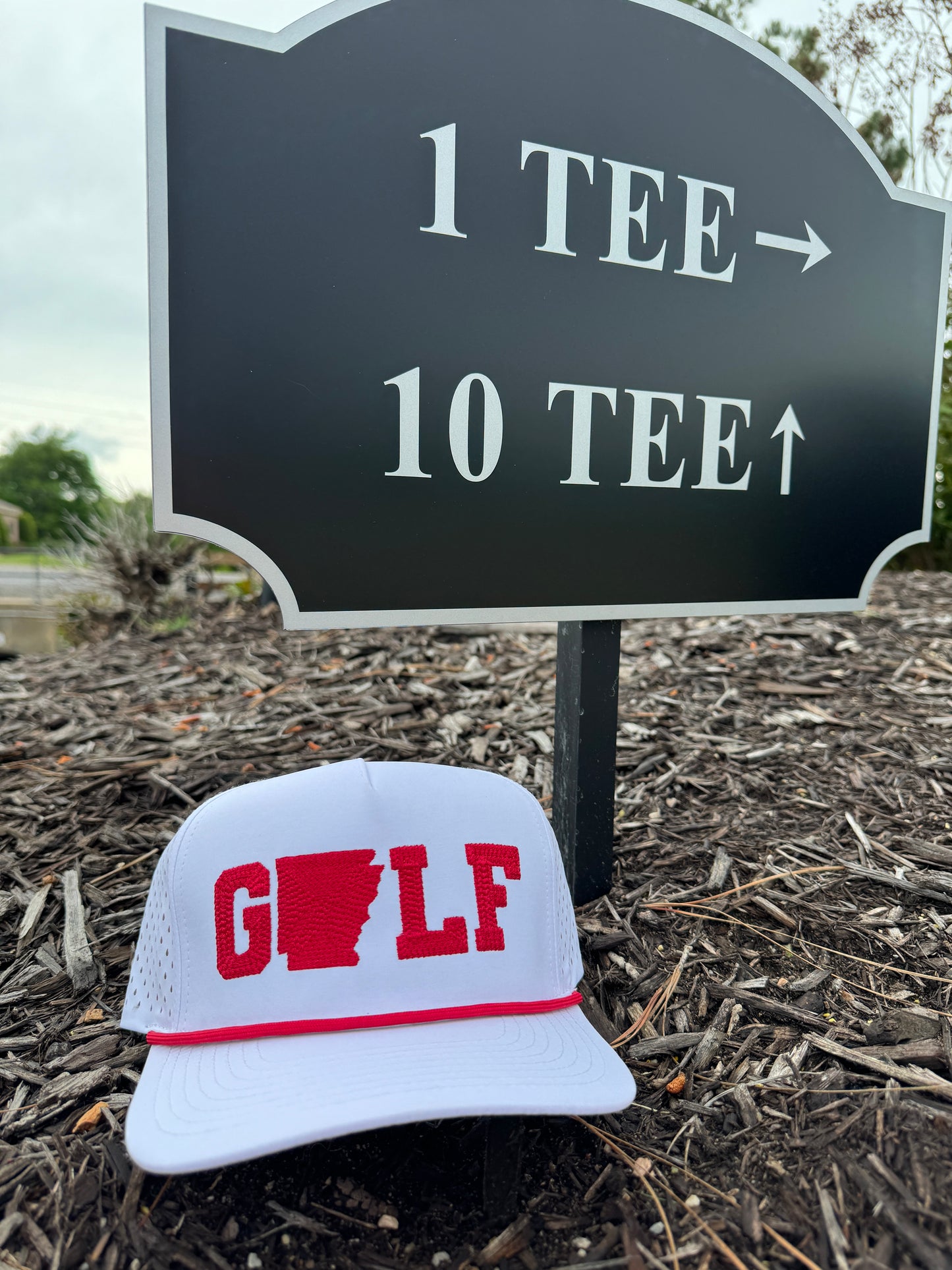 GOLF Hat - White & Red