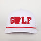 GOLF Hat - White & Red