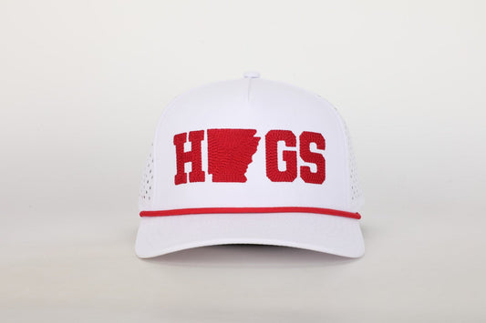 🎁 G'Hawgs Hat - White & Red (100% off)